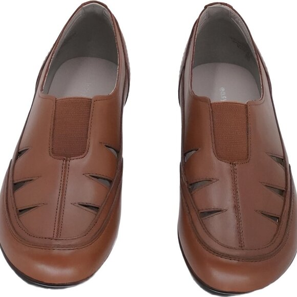 Easy Spirit Women's Daisie Cut Brown Leather Slip-Ons Women's US 7M - Picture 5 of 6